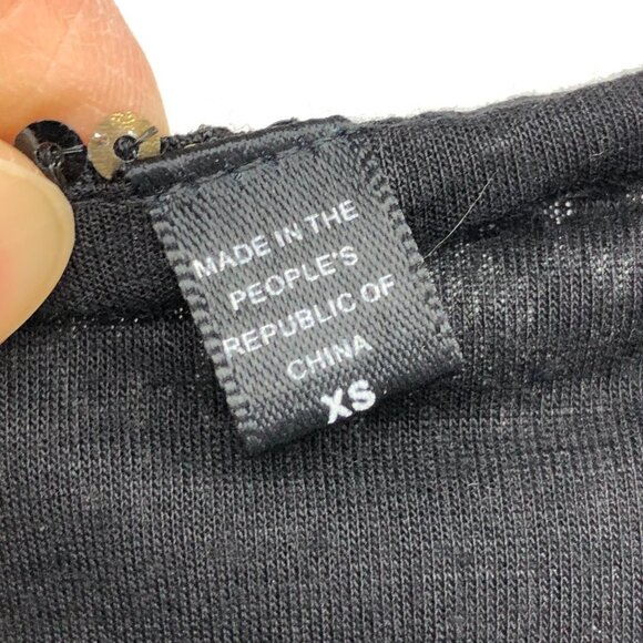 Joe's Jeans Black & Gold Yves Sequin Chevron Long Sleeve Mini Dress size XS - Picture 4 of 16